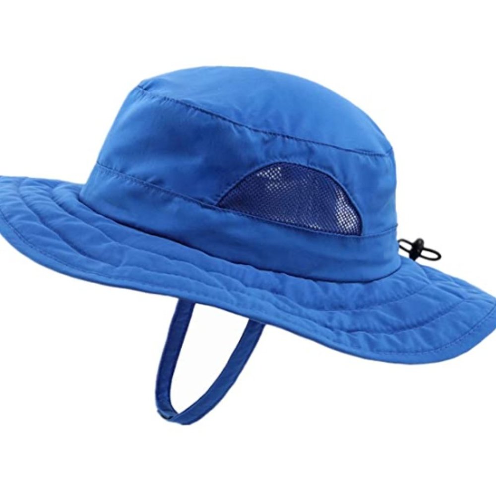 Connectyle Kids Mesh Safari Sun Hat Blue